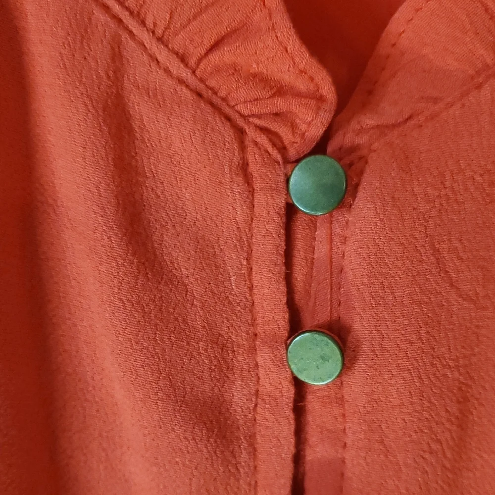 ❤️ Miss‎ Me Red Ruffle Button-Front Dress | Size Small - Picture 5 of 6